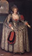 GHEERAERTS, Marcus the Younger Anne of Denmark oil painting reproduction